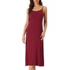 cheibear Womens Spaghetti Strap Nightgown Full Slip Dress Cami Midi