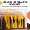 Disposable Yellow Plastic Forks 200 Pcs - Heavy Duty Yellow