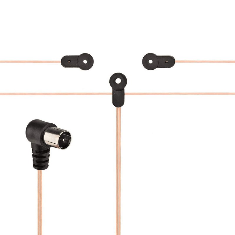 Chaslean FM Antenna Indoor High Sensitivity T-Type/Y-Type 75 Ohm Dipole