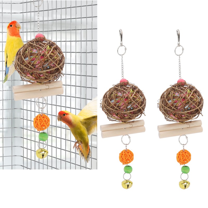 Parrot Cage Shredder Toy Bird Chewing Foraging Shredder Toy for