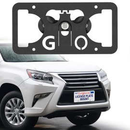 Heavy Duty Front License Plate Bracket Compatible with Lexus GX 460 2013-2021, Anti-Theft No Drill Front Grille License Plate Holder Waterproof Car Plate Frame Accessories
