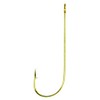 Eagle Claw 202EL-8 Light Aberdeen Wire Non-Offset Hook, Gold Finish,
