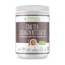 Primal Kitchen Polvo de té chai con colágeno para latte keto, mezcla para bebida con péptidos de colágeno, 225 ml
