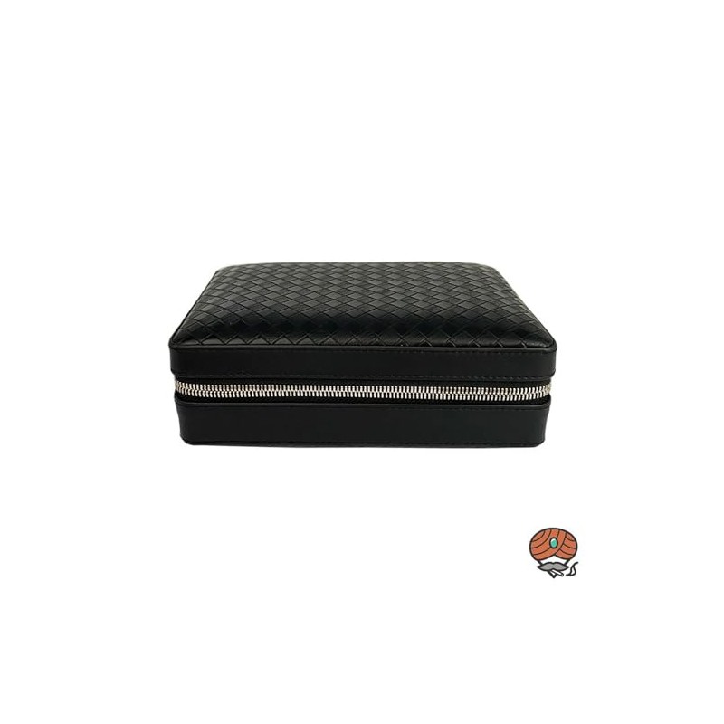Angelo Travel Humidor Black Leather 4 Cigars