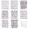 6 sheets of clear stamps (letters)