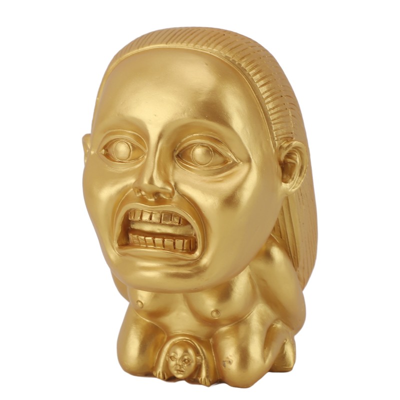 Fertility Statue Resin Handmade Golden Exquisite Creative Fertility Idol Sculpture