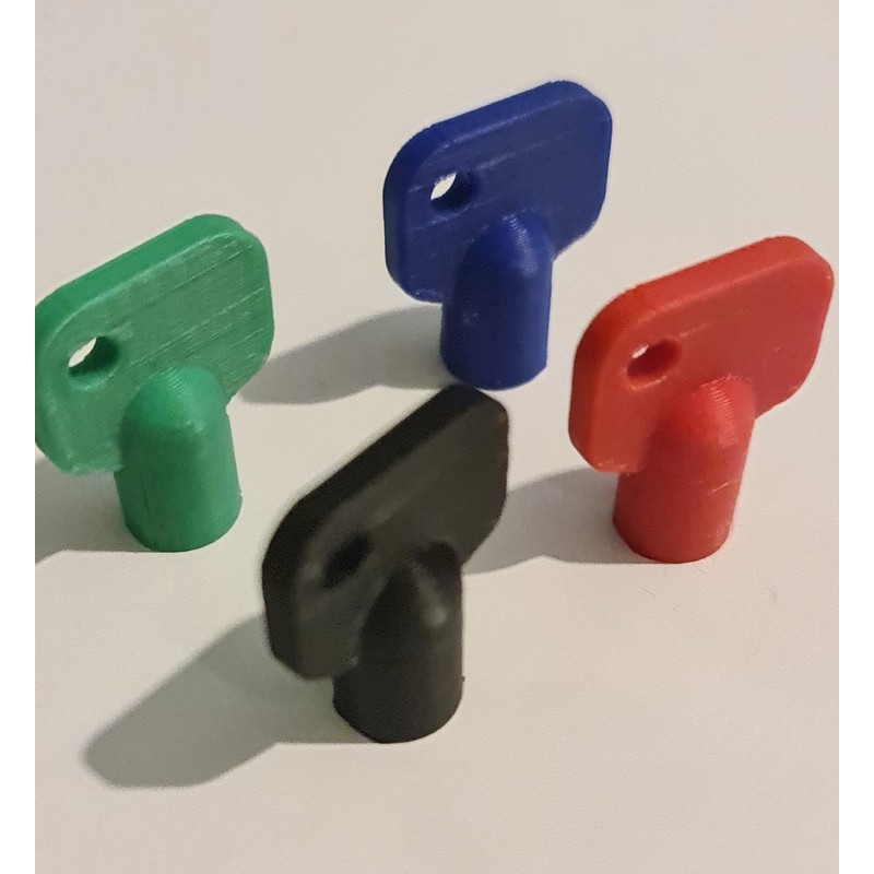 Lockshield Radiator Valve Keys Mixed Sizes | 8x4mm, 7x3mm, 7x4mm