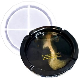 Extra Large Ashtray Resin Mold Polygon Large Round Ashtray Mold for Resin Epoxy
