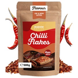 Chilli Flakes Monte Nativo (500 g) - Coarse Ground Chili - Ideal for Cooking - Chilli Spice - Pure and Natural Dried Spices - Chili Flakes - Chilli Flakes