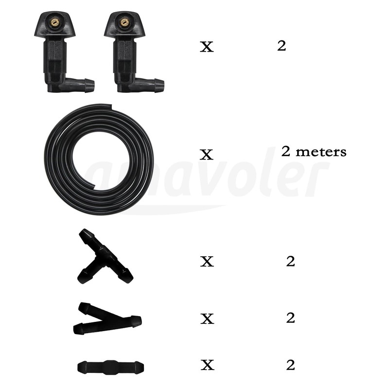 Amavoler Windshield Washer Nozzle Kit Aftermarket Replacement Accessory Fit for