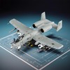 Sky Trek 1/100 Fighter Jet Model A-10C Thunderbolt II Warthog