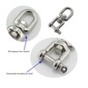Double Jaw Shackle Professional Heavy Duty 304 Stainless Steel Rolling