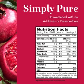 Dynamic Health Pomegranate Juice Concentrate | No Additives or Preservatives | Antioxidant | 8oz