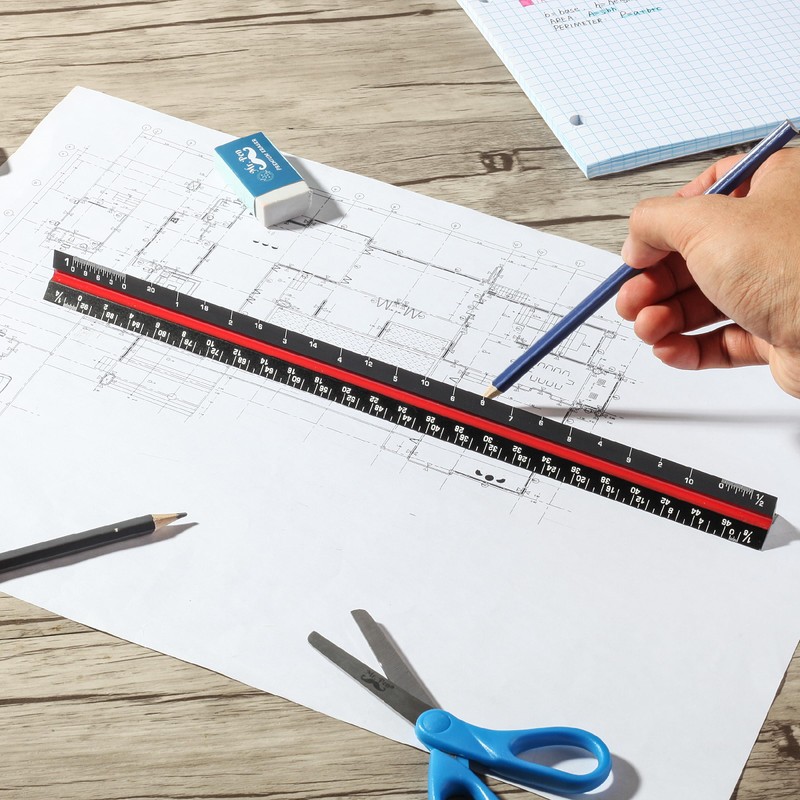 Mr. Pen Architectural 12 Inch Engineer & Drafting Ruler Set