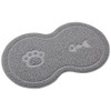 8-Shaped Small Cat Litter Box Debris Catcher Mat,18x10 Inches (Gray)
