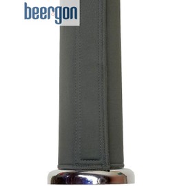 Beer Tower Cooler Insulator - Extra-Thick (4 mm) Neoprene Cover (Dark Grey) For Single-Tap Beer Tower - Extra-Wide (1.2”) Hook-&-Loop Fastener - Fits Towers 3” Wide 12.5” High - BEERGON 1-TAP