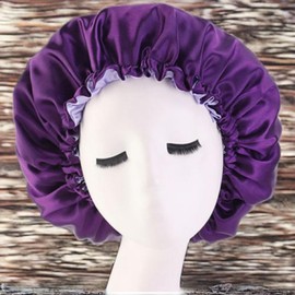 Sleep dyeing towel perm set satin banding night care treatment hair cap S873 1 piece purple / 수면 염색용타올 파마용세트 새틴 밴딩 나이트케어 트리트먼트 헤어 캡 S873 1개 퍼플