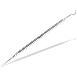 Double instrument cotton hook - spatula - cuticle pusher