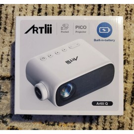 Artlii NEW Artlii Q Mini Portable Projector YG280 - Compatible with iOS/Android, HDMI