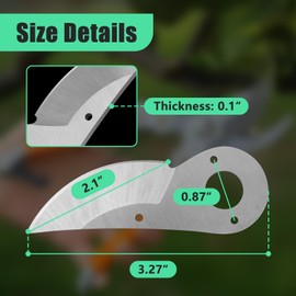 2/3 Hand Pruner Replacement Blade Spare Blade for Pruner Models 2, 4, 11 - Replacement Parts Fits for Garden Pruning Shears and Bypass Clippers (2 Pack)