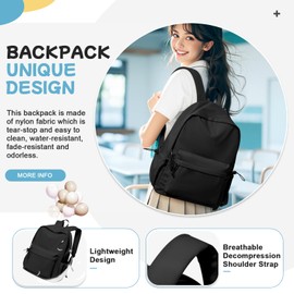 Lendolk School Backpack Womens College Rucksack Lightweight School Bag Water Resistant Casual Daypack College Secondary School Bags for Teenage Girls Boys Bookbag A1