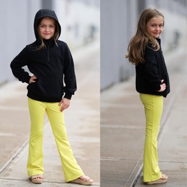 BIG ELEPHANT Girls Flare Leggings Kids Bell Bottoms High Waisted Bootcut Yoga Dance Flared Pants