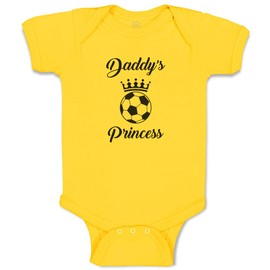 Cute Rascals Custom Boy & Girl Baby Bodysuit Daddy S Soccer Princess Funny Cotton Baby Clothes Yellow Zest Design Only 12 Months
