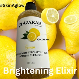 Skin Aglow Fresh Lemon Exfoliating Body Scrub & Cleanser, 10 fl. oz