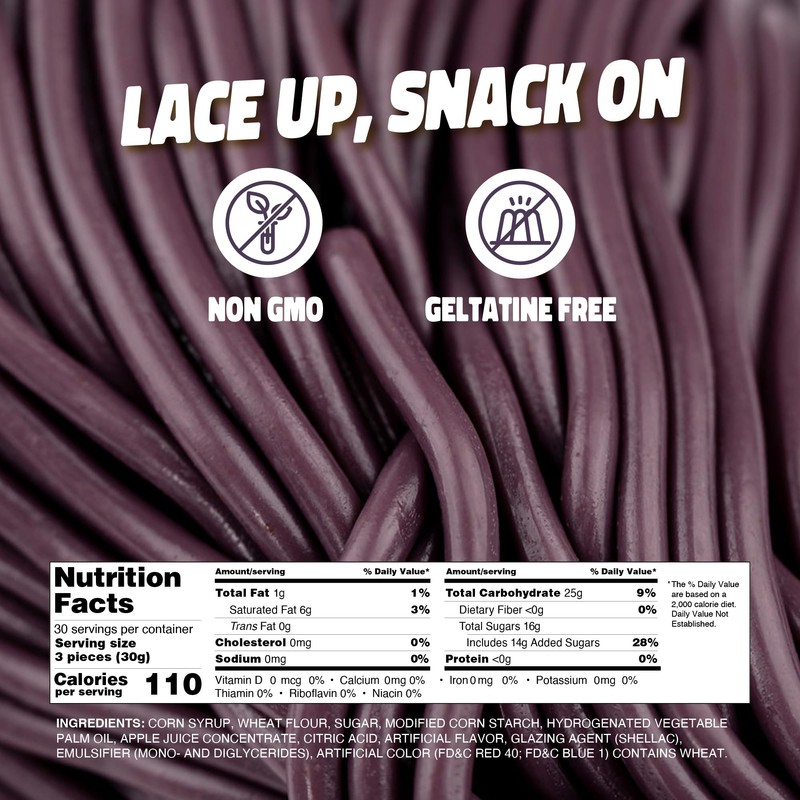 Gustaf's Juicy Grape Licorice Laces - 2 Lb. Bag