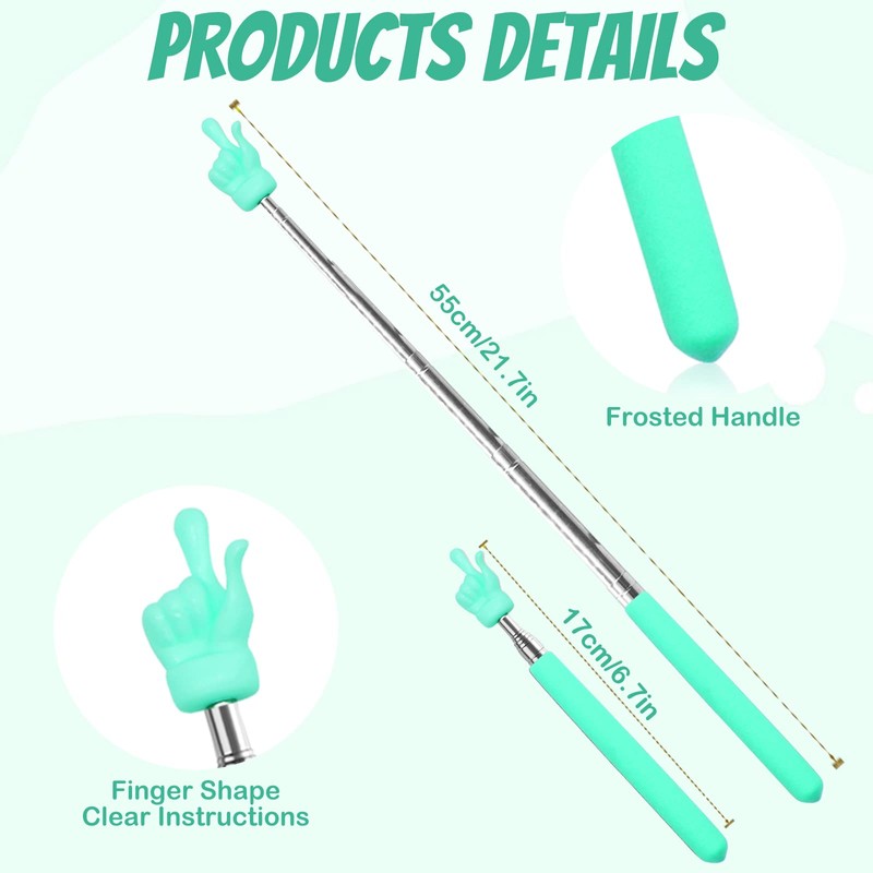 2 Pcs Telescopic Teachers Pointer for Classroom, Extendable Hand Pointer