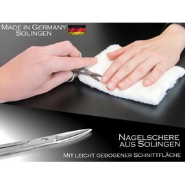 Premium Nail Scissors from Solingen with One-Sided Micro Teeth Toenail Scissors Made in Germany Manicure Scissors Made of Rustproof Stainless Steel with Extra Sharp Cutting Surface for Fingernails and Toenails