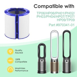HSIAMEN 360 Combi Replacement Air Purifier Fan Filter Compatible with Dyson TP04 TP7A TP07 HP04 HP06 HP07 HP09 HP10 HP4B TP4A TP7C TP06 TP09 TP10 PH01 PH02 PH03 PH04 PH3A 970341-01 2-Pack