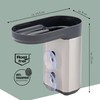 bremermann Stainless Steel Sink Organizer with Sponge Holder and Dish