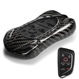 Key Fob Cover Fits for Corvette C8 Z51 Z06 2020-2026 Key Fob Case Compatible with C8 E-ray Stingray Key Shell Carbon Fiber Texture,Protective Key Holder(Black)