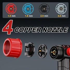 350W Cordless Paint Sprayer for Milwaukee 18V Battery, HVLP Spray Gun with Brushless Motor & 4 Copper Nozzles, for Interior, Exterior Walls, Furniture, Fences (Battery Not Included)