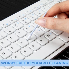 Chinco 200 Pieces Cleaning Swab Sticks Sponge Foam Tip Swabs for Inkjet Printer, Print Head, Camera, Optical Lens, Optical Equipment (Blue)