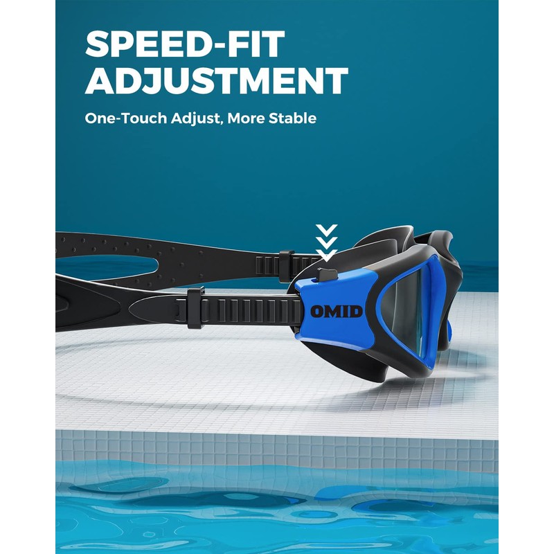 OMID Swim Goggles, P2 Lite Comfortable Anti-Fog Swimming Goggles for