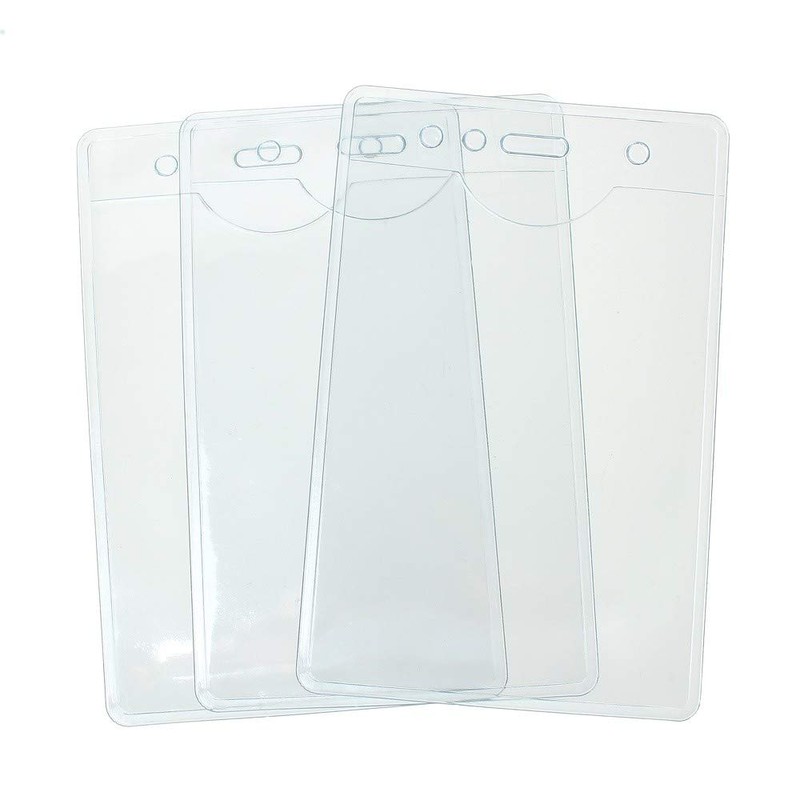 CKB LTD Pack of 10 ID Card Sleeves A7 Transparent