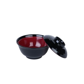 Thunder Group 3222JBR Multi-Use Bowl with Lid, Diameter 4.8 inches (12.2 cm), Height 2.2 inches (5.6 cm), 10.1 fl oz (300 ml), Soup Bowl, Melamine Tableware, Japanese Tableware, Dishwasher Safe,