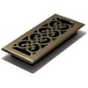 Decor Grates SPH410-A Scroll Design Floor Register, 4x10, Antique Brass