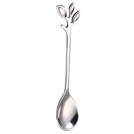 Annlpoy 12PCS Stainless Steel Leaf Coffee Spoons, kleine löffel teelöffe espressolöffel dessertlöffel kaffeelöffel edelstahl,Dessertlöffel für Wasser, Tee, Milch, Kaffee, Desserts, Getränke