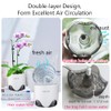 Meshpot Double Layer Plastic Imitate Ceramic Orchid Planter, Set of