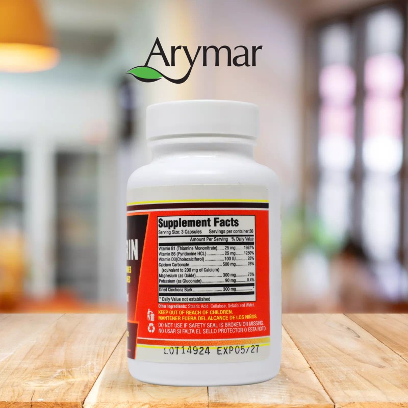 ARYMAR Calambrin (B1, B6, D3, Ca, Mg, K) 90 Caps,