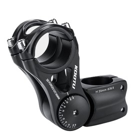 KOOTU Adjustable Bike Stem, 28.6mm / 31.8mm Bike Handlebar Extender ±85 Degree Aluminum Alloy Bicycle Stem Riser for Mountain Bike Road Bike BMX MTB(90mm)