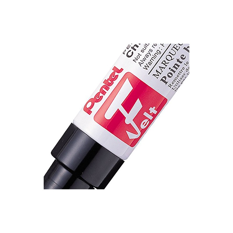 Pentel Jumbo Felt Pen, Large Chisel tip, Black permanent ink,