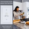 Pure White Decorative Outlet Covers Wall Plates, Bamboo Fiber Light