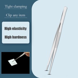 JchEnye 3-Piece Stainless Steel Kitchen Tweezers 20 cm, 25 cm, 30 cm, Professional Cooking Tweezers, Durable Meat and BBQ Tweezers