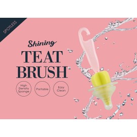 Simba Sponge Nipple Brush with Easy Hanging Hook (Pink)