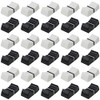 30 Pack Black & White 8mm Fader/Slider Control Knobs For