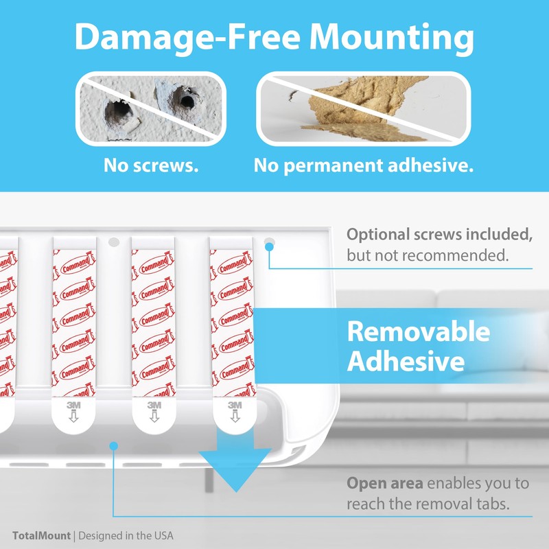 TotalMount Hole-Free Remote Holder – Eliminates Need to Drill Holes